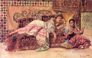  arabs - The Reader painter Rudolf Ernst Arabs